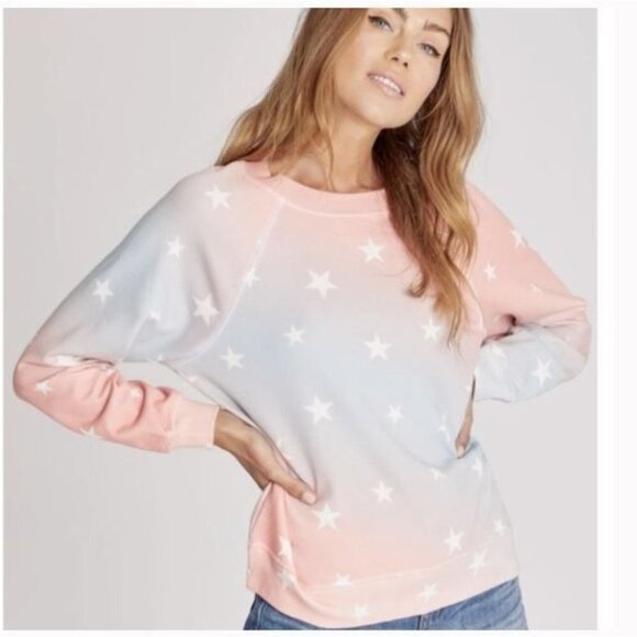 Wildfox Ombre Allover Star Print Spangled Sweater NWT Size XS B6 - Picture 1 of 8